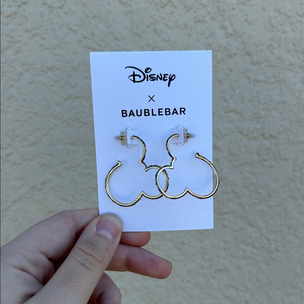 Gold Mickey Mouse BaubleBar Earrings